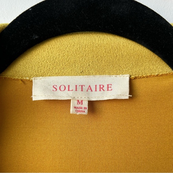 Anthropology Solitaire Mustard Yellow Suede Blazer - Picture 3 of 7